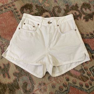 Rag & Bone high waisted white shorts